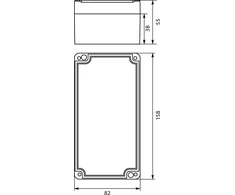 Elektro-Plast STRONG Hermetikos dėžutė n / t 158x82x55mm IP67 PHP -58 pilka (62.58)