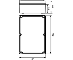 Elektro-Plast STRONG Hermetikos dėžutė n / t 283x193x97mm IP67 PHP- 95 pilka (62.95)