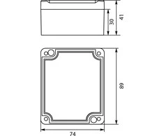 Elektro Plast 62.54 STRONG Hermetiška dėžutė n/t 89x74x41mm IP67 PHP-54 kamuolys 62.54