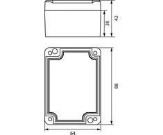 Elektro-Plast STRONG Hermetikos dėžutė n / t 88x64x42mm IP67 PHP -56 pilka (62.56)