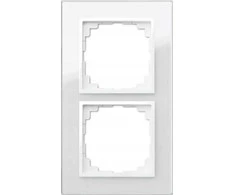 Elektro Plast Nasielsk Elektro-Plast Vestra Dvigubas rėmas, stiklas IP20, baltas 3872-62
