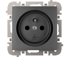 Elektro Plast Nasielsk 3833-19 Vestra Socket 2P+Z be rėmo, įleidžiamas į žemę IP20 juodas 3833-19