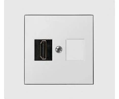 Elektro Plast Nasielsk Elektro-Plast Vestra vienas HDMI daugialypės terpės lizdas be rėmelio, įleidžiamas IP20 baltas 3891-10