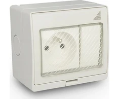 Elektro-Plast Vienas lizdas + vienas paviršius montuojamas jungiklis GPWPN IP55 AQUA55 55.25