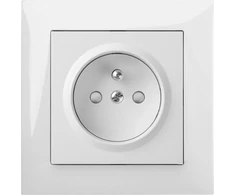 Elektro Plast Nasielsk 1434-10 Sentia Lizdas vienvietis su/u 16A su su langinėmis balta 1434-10