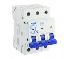 Elektro Plast Viršsrovės jungiklis 3P C 20A 6kA NEO OCB/C20/3P 87.675