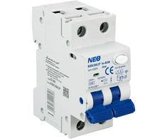 Elektro-Plast Diferencijos srovės jungiklis su viršsrovės elementu RCBO/20A/2P B20A 30mA 2-polių (1P+N) AC tipo 87.903