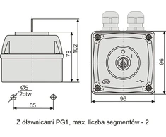 Elektromet 0I 16A 3P kameros jungtis su raktu IP44 korpuse Arc E16-13z / su (951680)