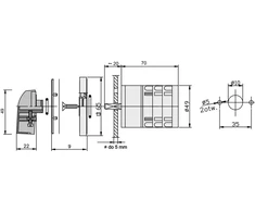 Elektromet 2-0-1 3P 25A IP65 Arc E25- 72 (952571)