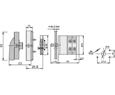 Elektromet kamera jungtis 0LI 3P 12A bloke IP65 Bow E12- 15 (921204)