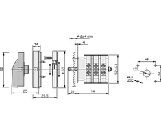 Elektromet L-0-P 3P 16A kamera IP65 lanko 16-45 (921657) jungtis