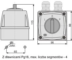 Elektromet L-0-P 3P IP44 lankas E25- 43 korpuse (952542)