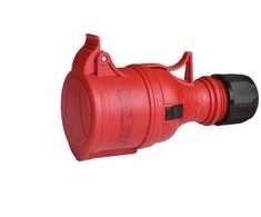 Elektromet Nešiojamas lizdas 32A 4P 400V raudonas TWIST GPP TIPAS B 32/4 IP44 921886