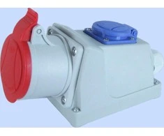 Elektromet Fiksuotas COMBI lizdas, laidas su prijungimo juostele, raudona 400V / mėlyna 230V GSC-32/5 (921845)