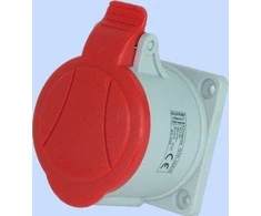 Elektromet Tiesiai raudonas lizdas 32A 4P (921836)