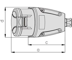 Elektromet MINI nuolatinis lizdas su raudonu uždusiu GSM- 16 / 4 4P 16A 400V (921861)