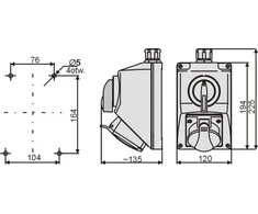 Elektromet Montavimo rinkinys su L-O-P 1x16A 5P 400V (971609)