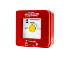 Elektromet Elektros mygtukas priešgaisrinis srovės išjungiklio n/t 2 srovės takai 12A, NC-NO, diodai raudonas/žalias PPWP-1s A