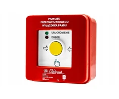 Elektromet Elektros mygtukas priešgaisrinio srovės išjungiklio 2 grandžių 12A NC-NO viršutinio montavimo PPWP-1 B (905406)