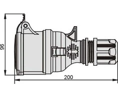 Elektromet Raudonas 4P 32A 400V (921876)