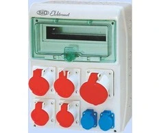 Elektromet Konstravimo skirstomasis skydelis 12 modulių 2x16A 5P 400V, 2x32A 5P 400V, 1x63A 5P 400V, 2x16A 1P + Z RSS- 04 IP44 (942040)
