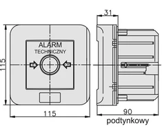 Elektromet Signalinis jungiklis 2R 12A / galvos išjungimo jungiklis / IP55 WG-3s (921442)