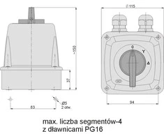 Elektromet Star- trikampio kamera jungtis 3P 25A IP44 Bow 25-23 būsto (922513)