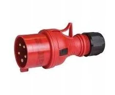 Elektromet Nešiojamas kištukas 32A 5P 400V raudonas TWIST WPP TYPE B 32/5 IP44 922085