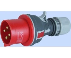 Elektromet Porinis paprastas raudonas kištukas TWIST 4P 32A 400V (922076)