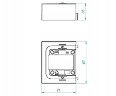ANT PAVIRŠIAUS MONTUOJAMAS VIENAS ADAPTERIS SANTRA/1480-29/EPN Elektro-Plast