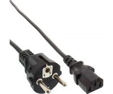 Maitinimo kabelis InLine Vokiečių 3 Pin IEC C13 H05V-F (16651)