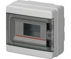 Elettrocanali Modulinė PV skirstomoji įranga 1x12, montuojama ant paviršiaus, transp. serija 620 IP65 280x220x100 N+PE bėgis pilkas EC62012E