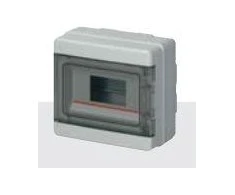 Elettrocanali 1x8 serijos modulinis skirstomasis skydelis 620 serijos skaidrios pilkos durys (EC62008)