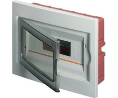 Elettrocanali 1x4 serijos modulinis skirstomasis skydas 630 permatomų pilkų durų (EC63004)