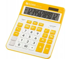 Eleven ELEVEN Calculator Baltas biuro skaičiuotuvas CDC120WHOR balti ir oranžiniai klavišai ir oranžinis rėmelis aplink ekraną