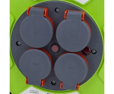 Elgotech Būgninis jungiklis 4 lizdų su terminiu apsaugu IP44, TNPL-IP44