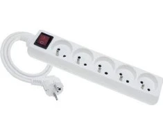 Maitinimo juosta Elgotech Economic 5 lizdai 1,5 m baltos (EPS-501.5W)