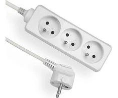 Elgotech ekonominis plėtimas 3 lizdai iš / baltos 1,5 m (EPS -301.5)