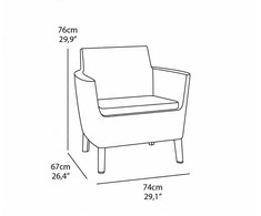 Elizabeth Arden Keter Garden chairs 2pcs. Salemo Duo beige