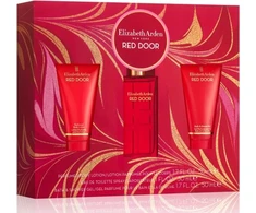 Set Elizabeth Arden: Raudona Door Eau De Toilette For Women, 30 ml + Raudona Door Moisturizes Losjonas kūnui Body, 50 ml + Raudona Door Cleansing Dušo želė All Over Body All Skin Types, 50 ml