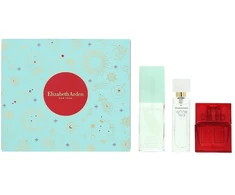 Set Elizabeth Arden: Raudona Door Eau De Toilette For Women, 10 ml + Baltas Tea Eau De Toilette For Women, 10 ml + Žalias Tea Scented Purškiklis For Women, 15 ml
