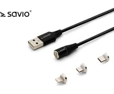 Kompiuterio laidas Savio CL-152, USB-C/Micro USB/Lightning, 1 m