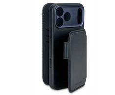 „Decoded Leather Detachable Wallet“ – odinis apsauginis dėklas, skirtas „iPhone 17 Pro“, suderinamas su „MagSafe“ (tamsiai mėlynos spalvos)