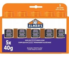 Elmer's - išnykstantys violetiniai klijų pieštukai, 40 gramų (5 vnt. pakuotė) (2143884)