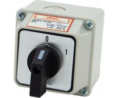ELS Elektrotechnika KUMŠTELINIS JUNGIKLIS 16A 0-1 3F KORPUSE IP65 LW16 0-1 3P OB.