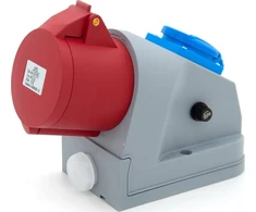 N1T01 Fiksuotas maitinimo lizdas kombinuotas 32A/5P + GS 230V + saugiklio apsauga, ELS Elektrotechnika, N1T01