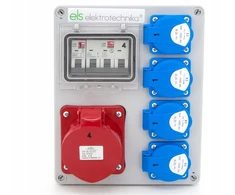Els Elektrotechnika Mikołajki 32/5 + 4*GS statybinis paskirstymo skydas + apsauga, sieninis korpusas, 4NO41C011C