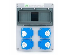 ELS Elektrotechnika pastato paskirstymo skydas 4*GS 230V, sieninis/virštinkinis korpusas, laidinis, be įrangos, langas 8M, 8NO400