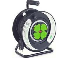 ELS Elektrotechnika Prailginimo laidas 40m OW3*2.5 4x230V IP44 T plastikinis būgninis fiksuotas skydelis