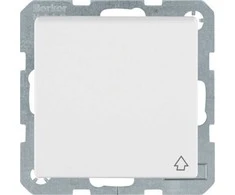 Berker Hager Polo 47516089 Q.1 SCHUKO lizdas su savaime užsidarančiu dangteliu sniego baltumo aksomas 47516089
